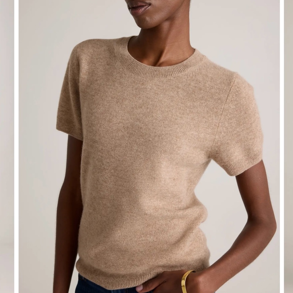 Quince | Cashmere Tee | Oatmeal | M